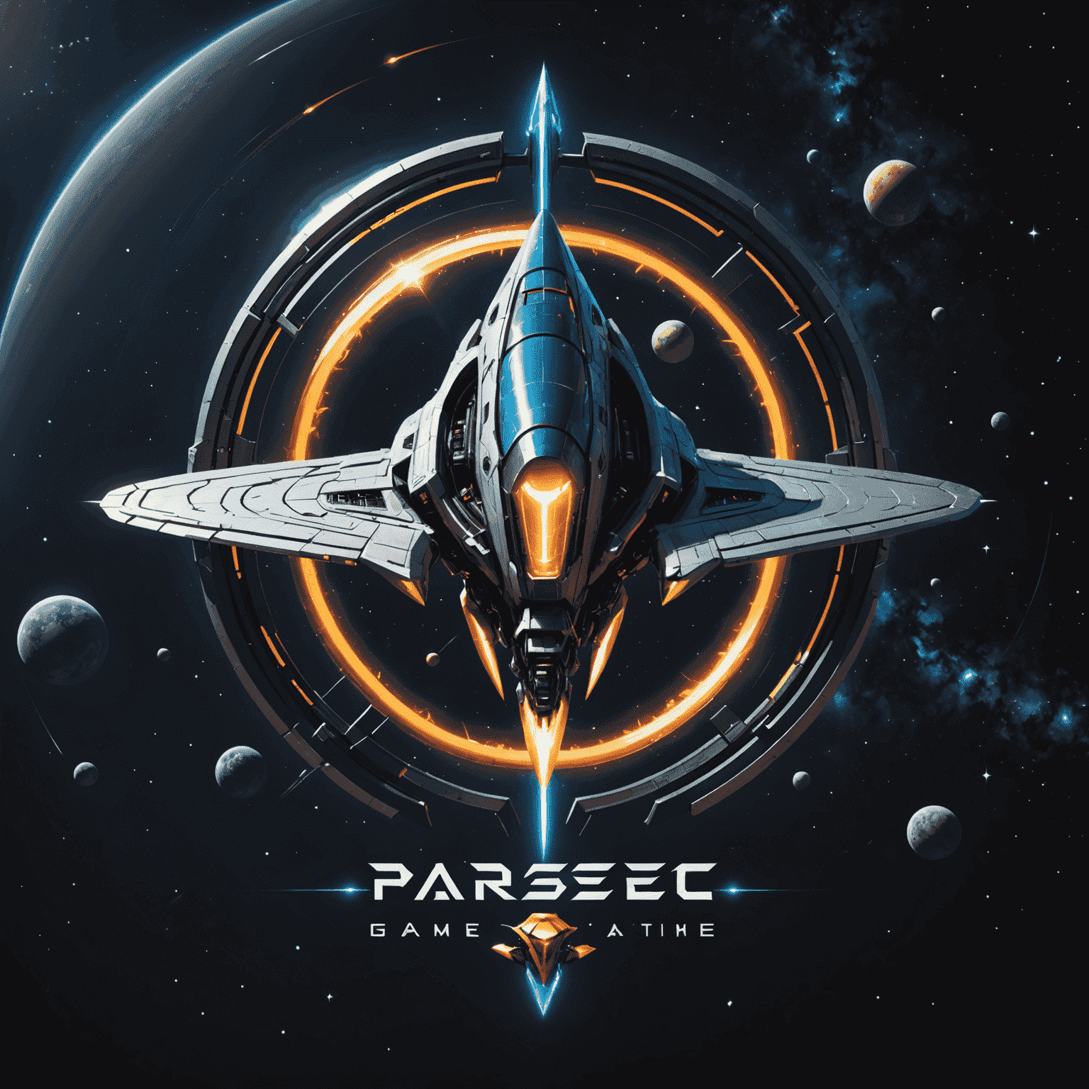 Parsec Game Optimization System and Cross Platform logo featuring a stylized spaceship or parsec symbol