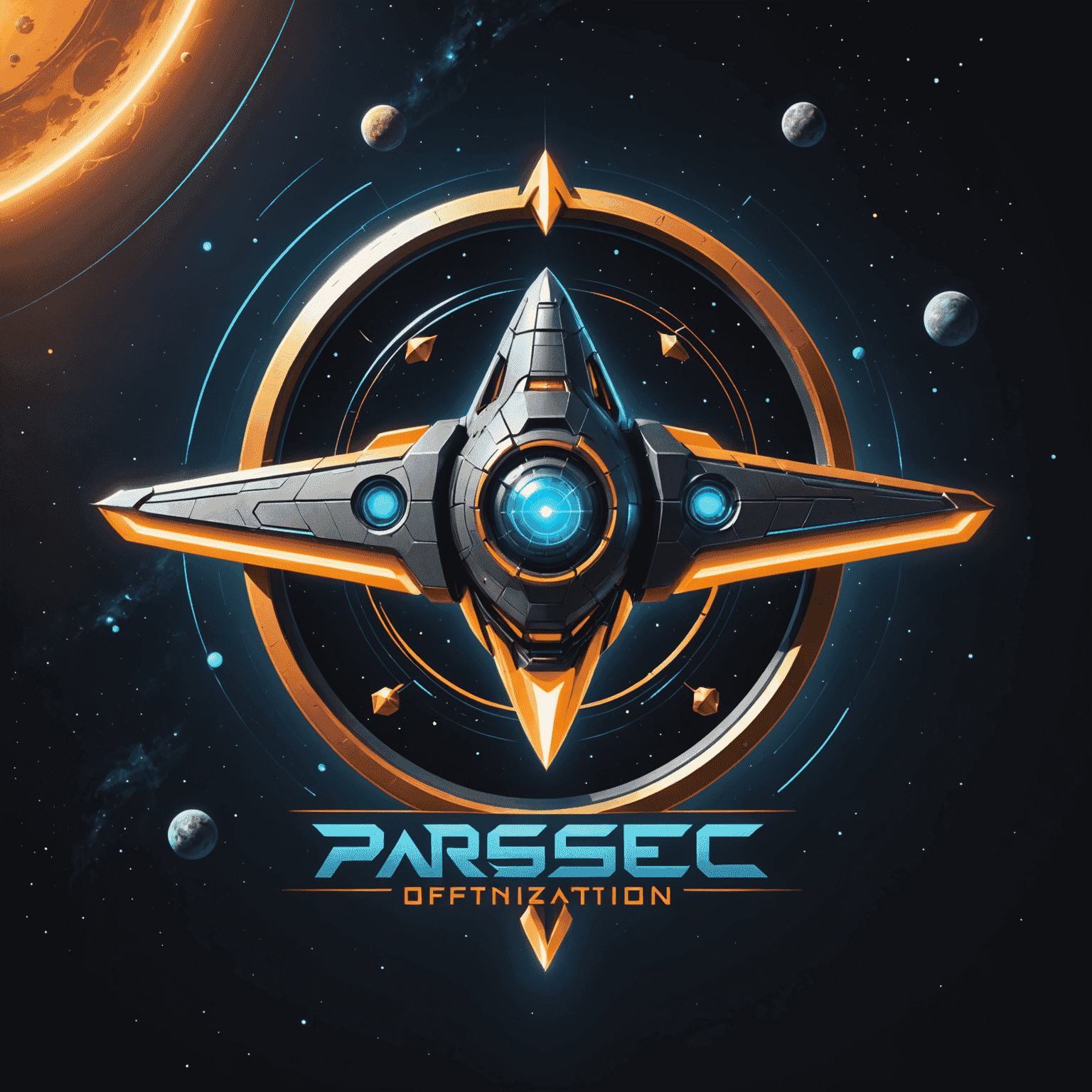 Parsec Game Optimization System and Cross Platform logo featuring a stylized spaceship or parsec symbol