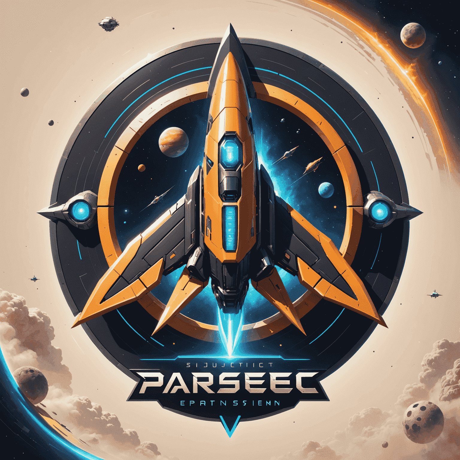 Parsec Game Optimization System and Cross Platform logo featuring a stylized spaceship or parsec symbol